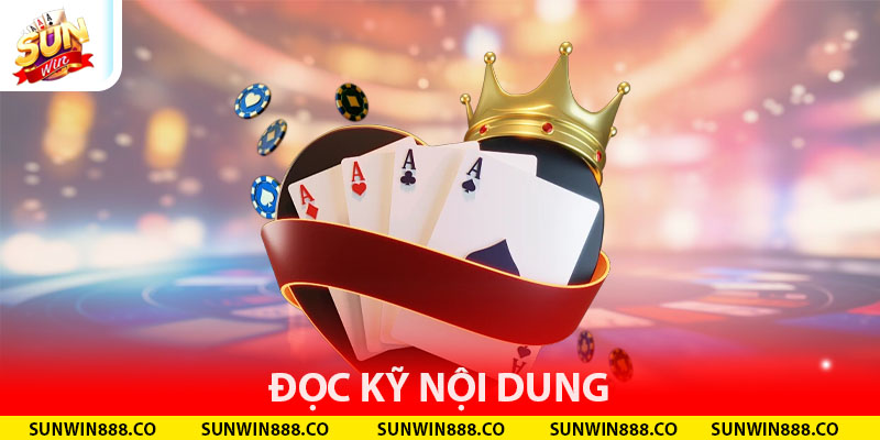 Đọc kỹ nội quy